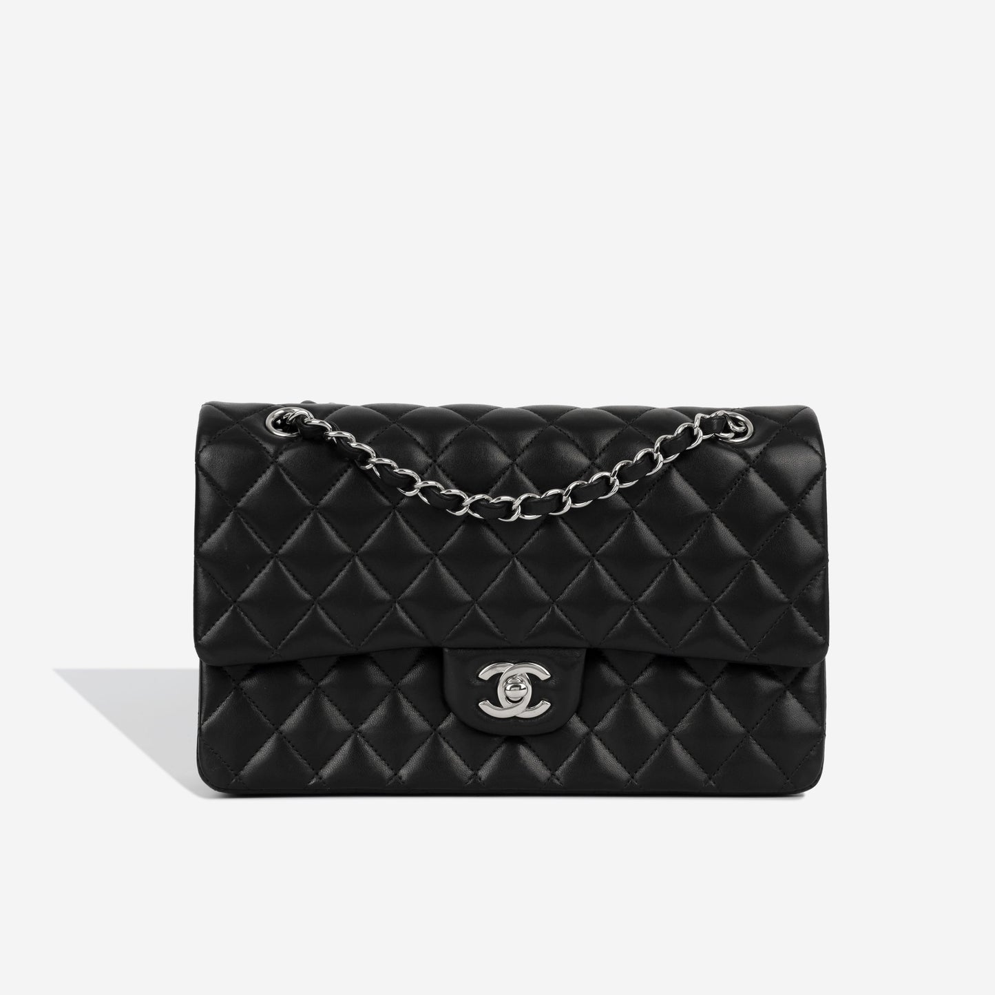 Chanel Classic Flap Lambskin Black Shoulder Bag Style 103
