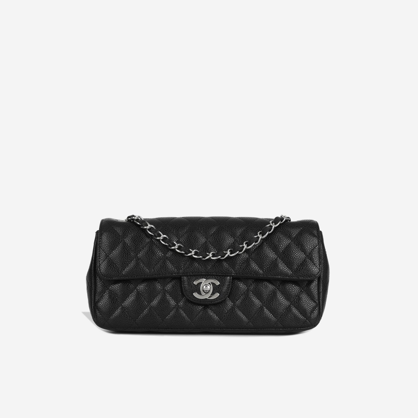 Chanel Classic Flap Lambskin Black Shoulder Bag Style 286