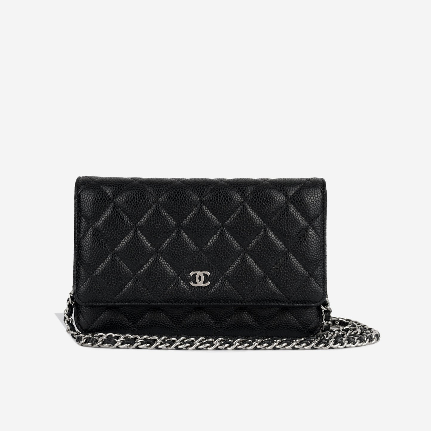 Chanel Wallet On Chain Lambskin Black Crossbody Style 8