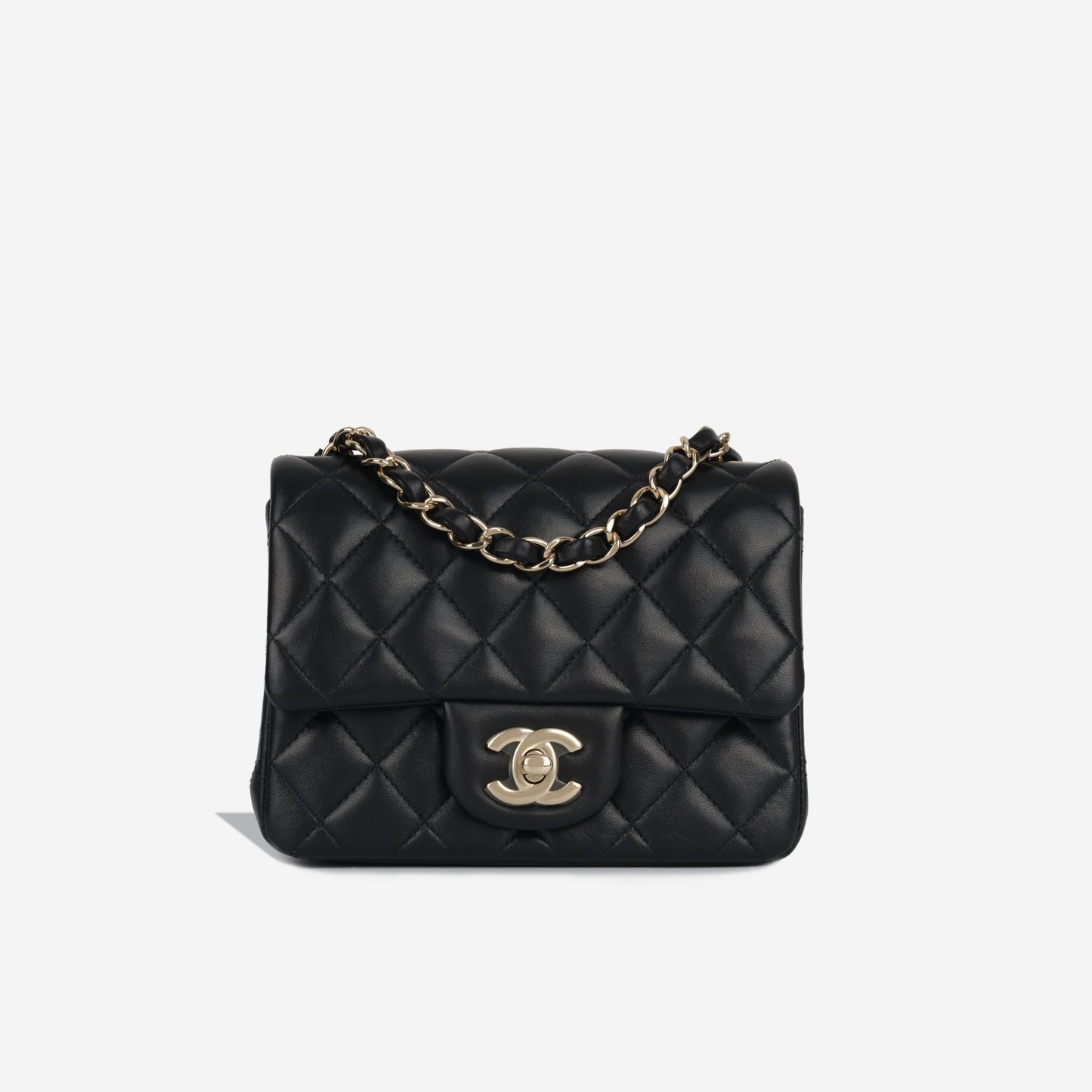 Chanel Classic Flap Lambskin Black Shoulder Bag Style 210