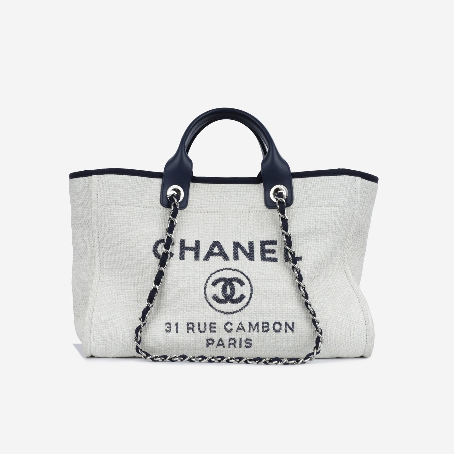 Chanel Deauville Tweed Gold Tote Bag Style 3
