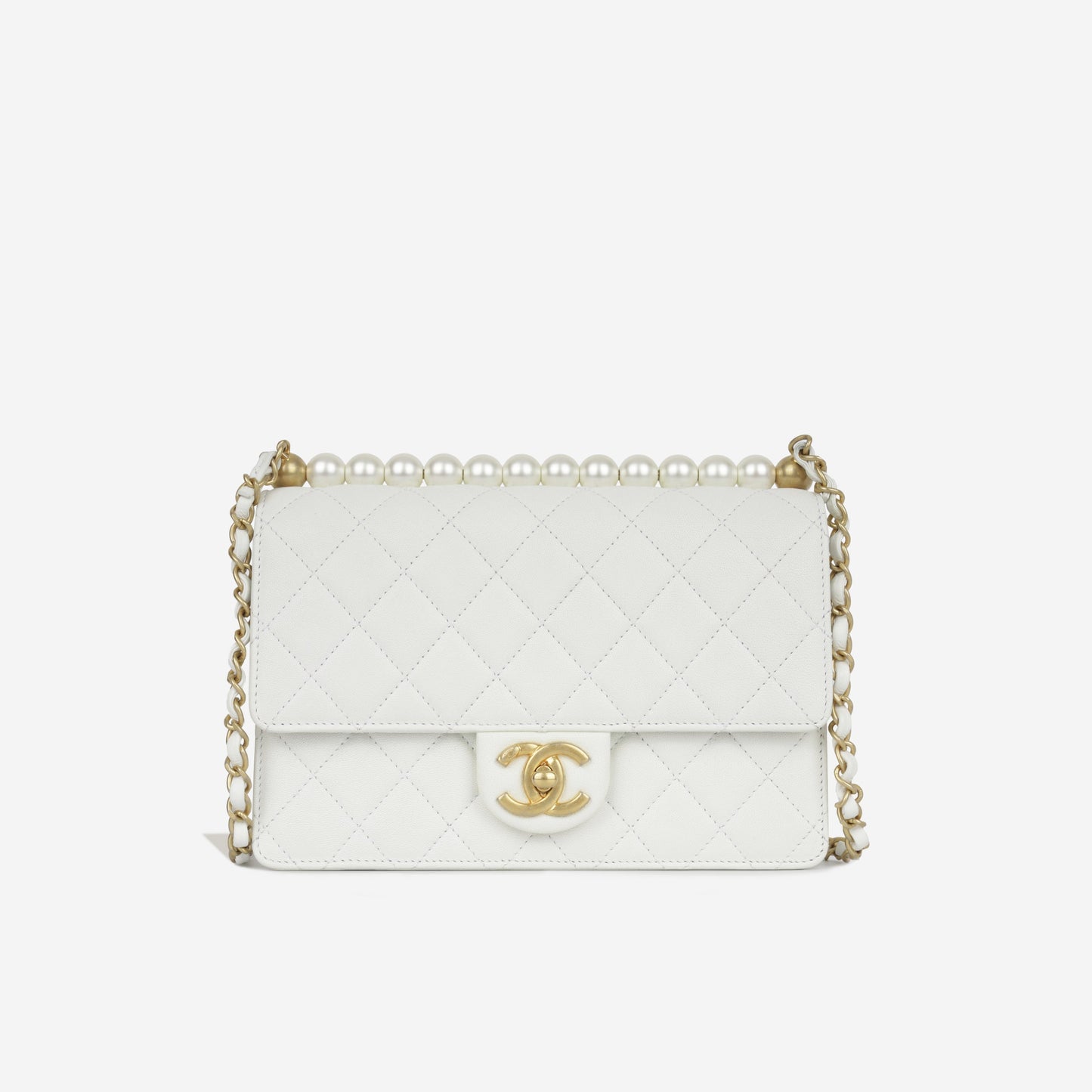 Chanel Classic Flap Lambskin Gold Shoulder Bag Style 112