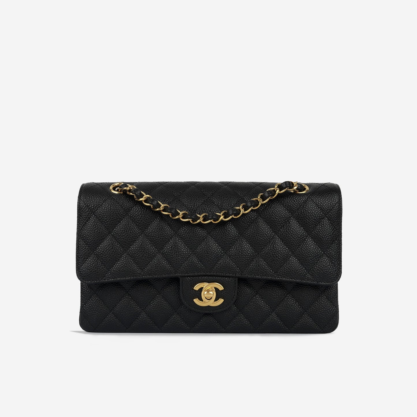 Chanel Classic Flap Lambskin Black Shoulder Bag Style 64