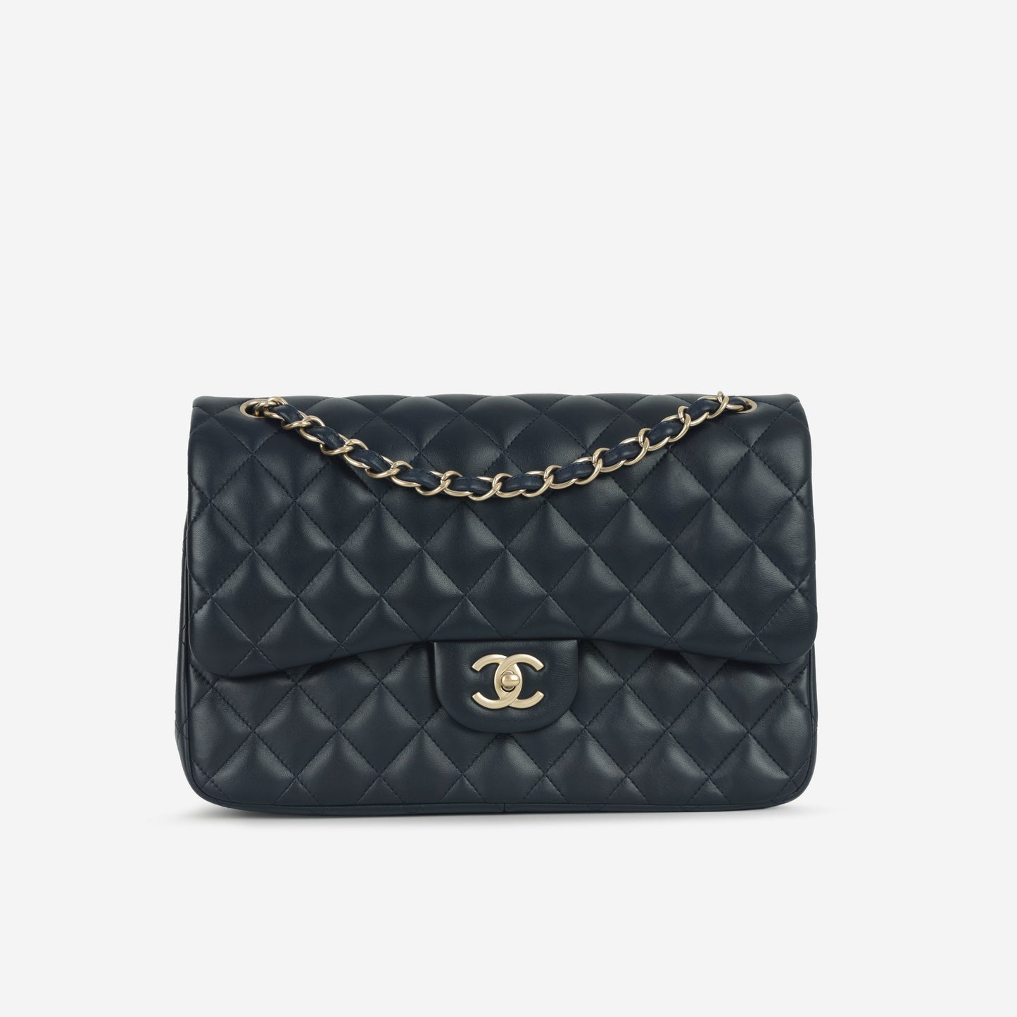 Chanel Classic Flap Lambskin Black Shoulder Bag Style 84
