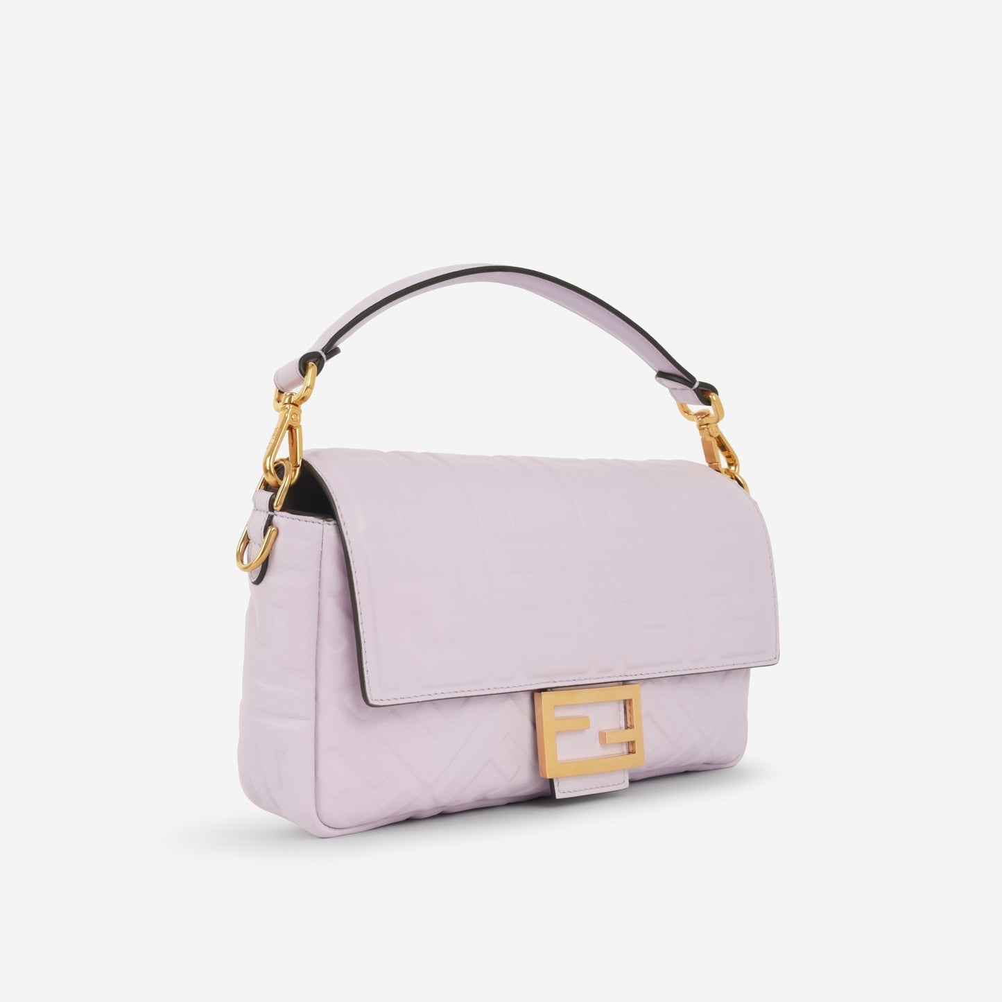Fendi - Medium Baguette - Lilac Zucca Nappa GHW