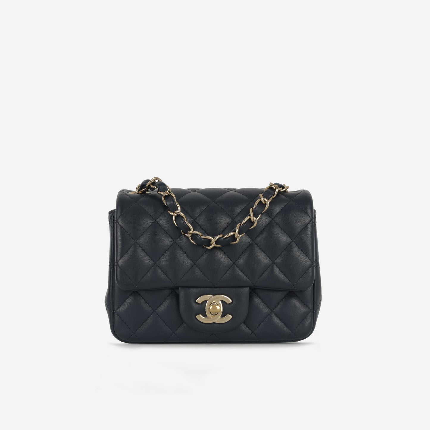 Chanel Classic Flap Lambskin Gold Shoulder Bag Style 132