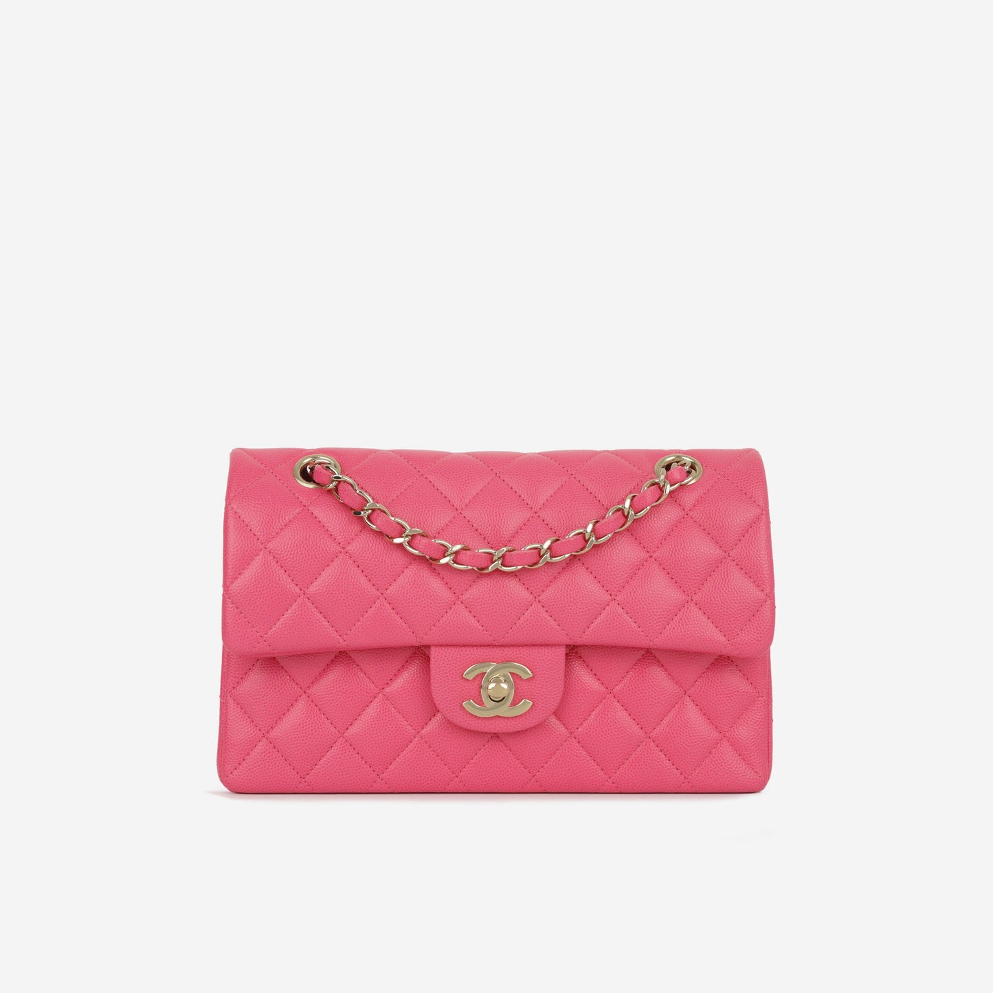 Chanel Classic Flap Lambskin Gold Shoulder Bag Style 134