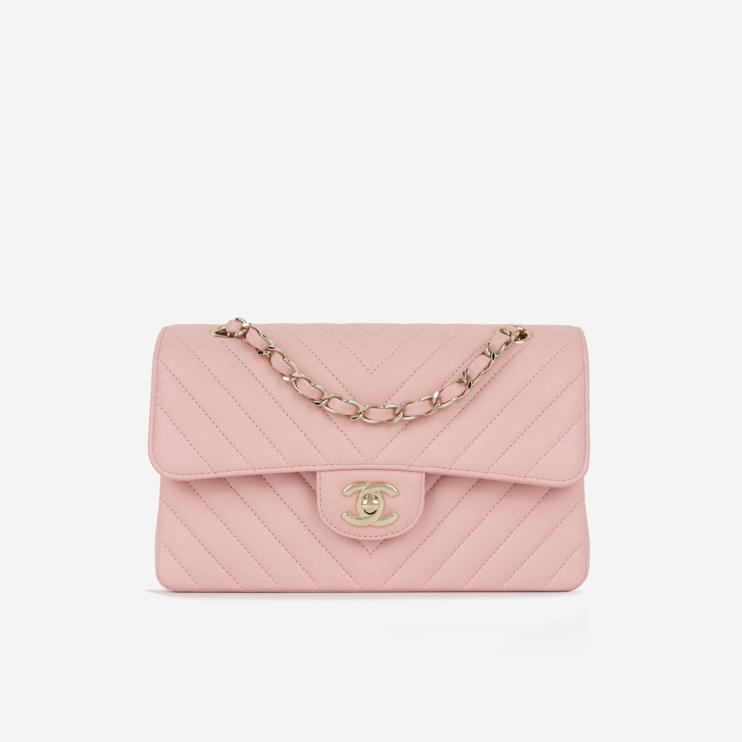 Chanel Classic Flap Lambskin Gold Shoulder Bag Style 142