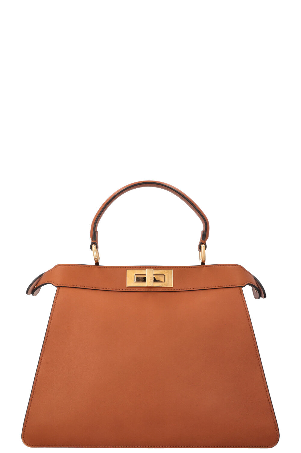 FENDI Peekabo Iseeu Medium Leather Cognac