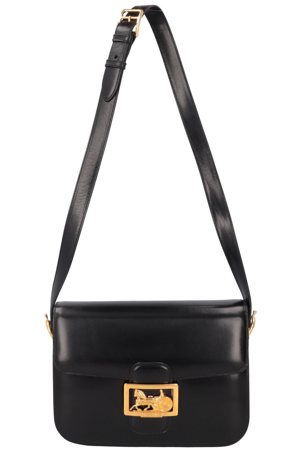 CELINE Horse Carriage Crossbody Bag Black Box
