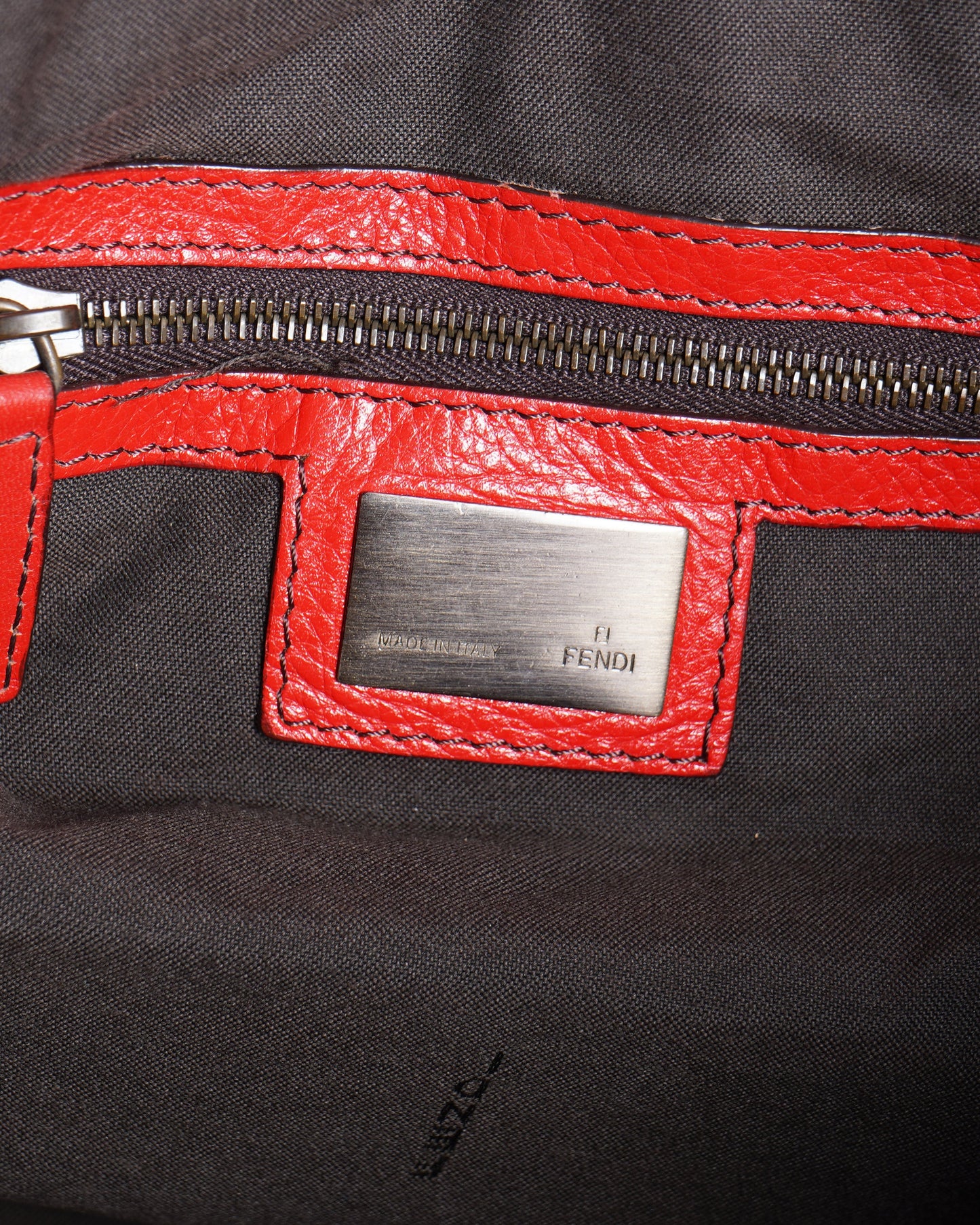 Fendi Red Borsa Leather Hobo Doctor Bag