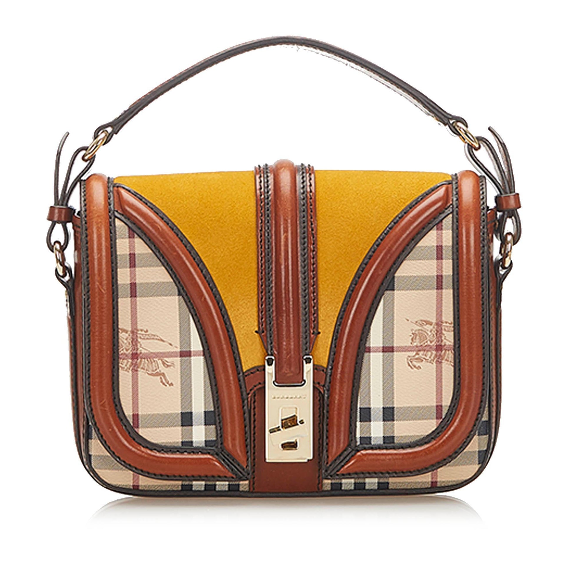 Burberry Haymarket Brickfield Satchel Bag - Rovelle Bags