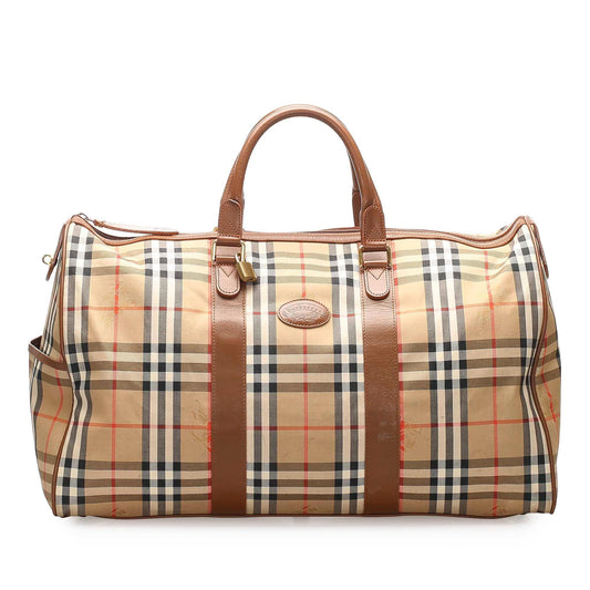 Burberry Haymarket Boston Handbag - Rovelle Bags