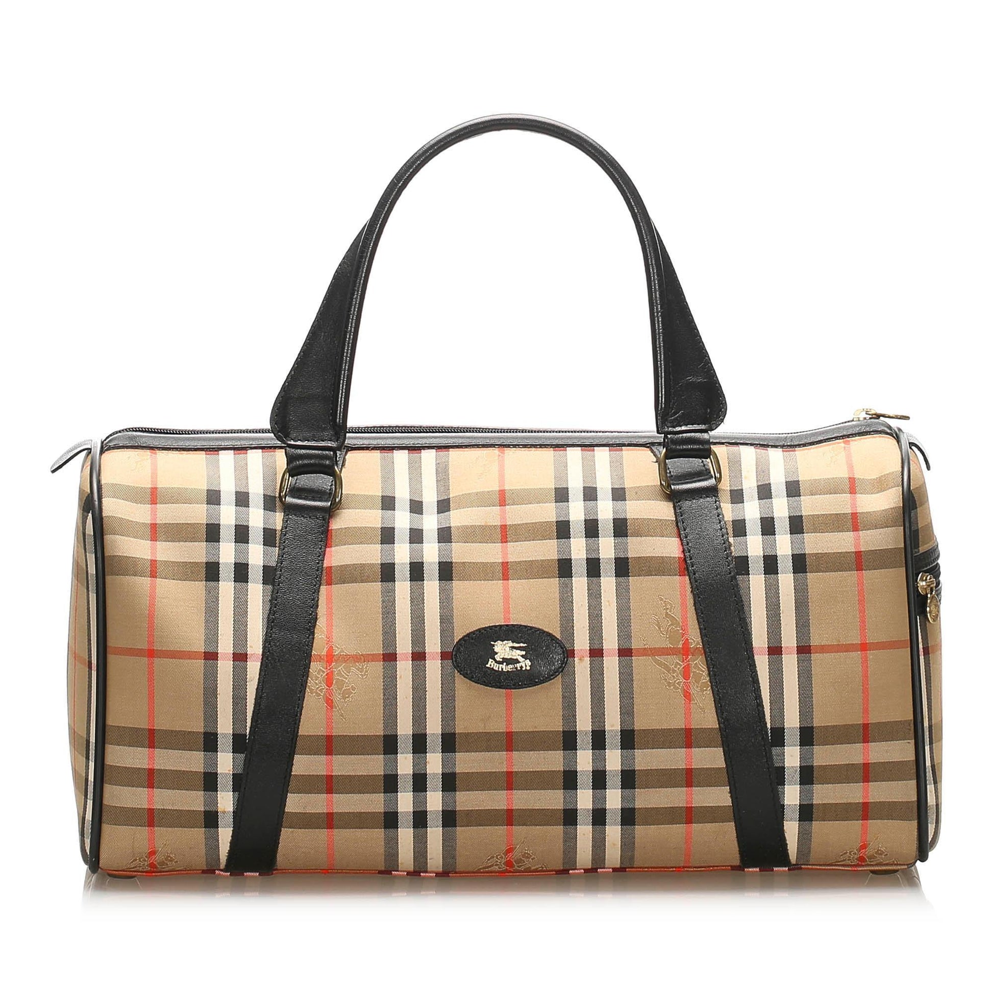 Burberry Haymarket Boston Handbag - Rovelle Bags