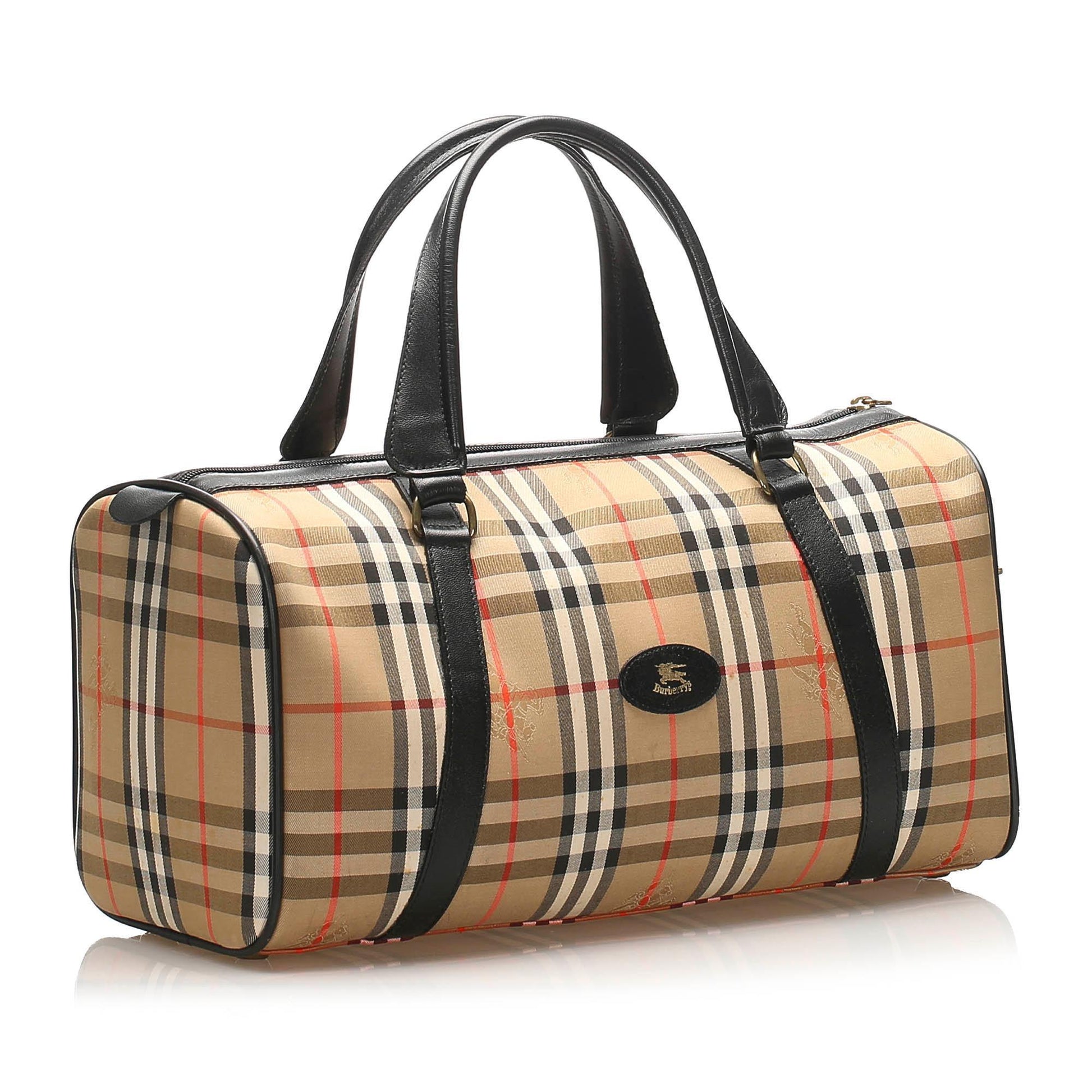 Burberry Haymarket Boston Handbag - Rovelle Bags