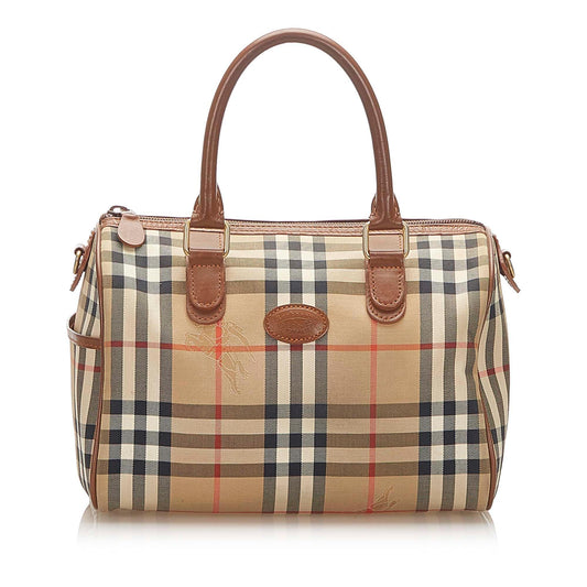 Burberry Haymarket Boston Handbag - Rovelle Bags