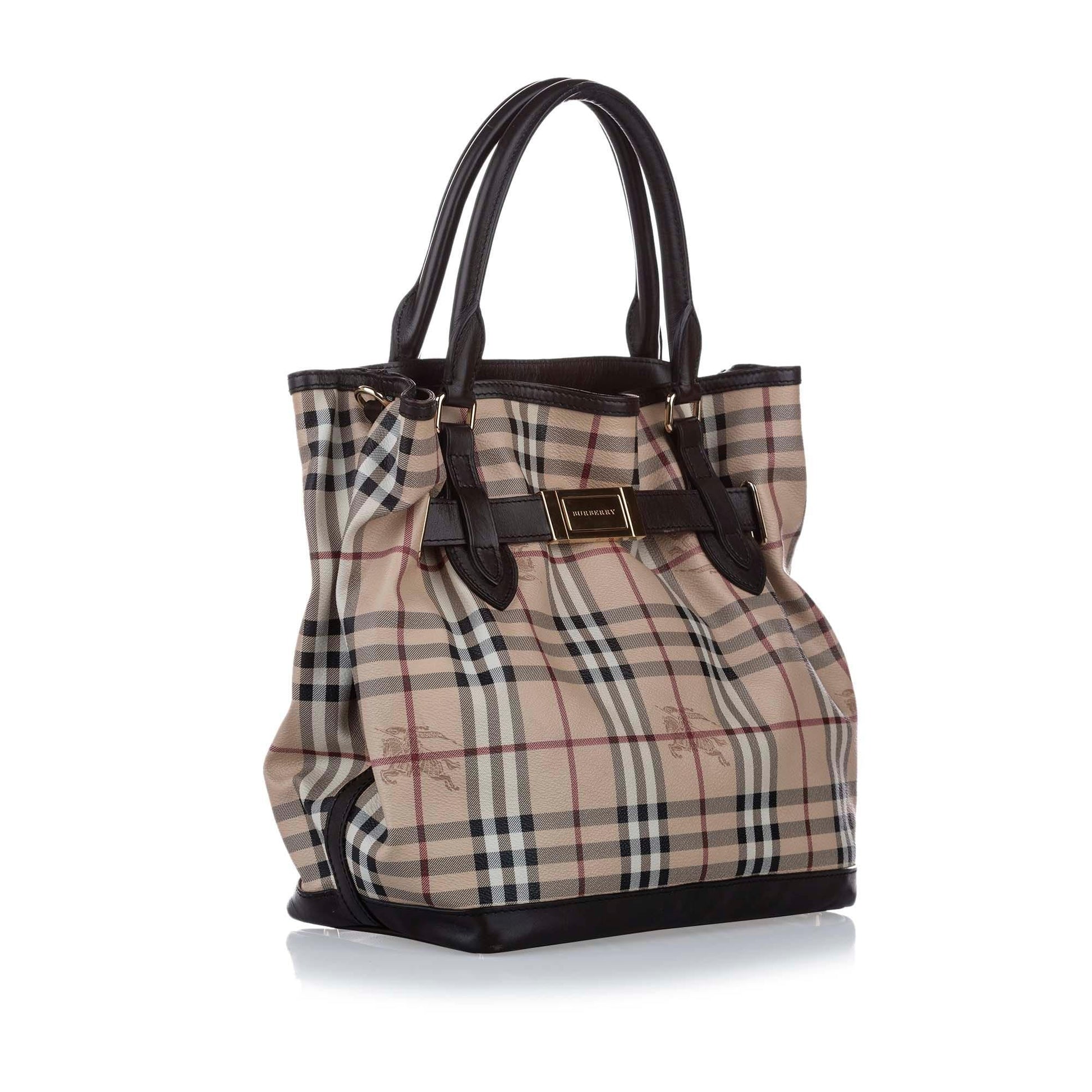 Burberry Haymarket Golderton Satchel Bag - Rovelle Bags