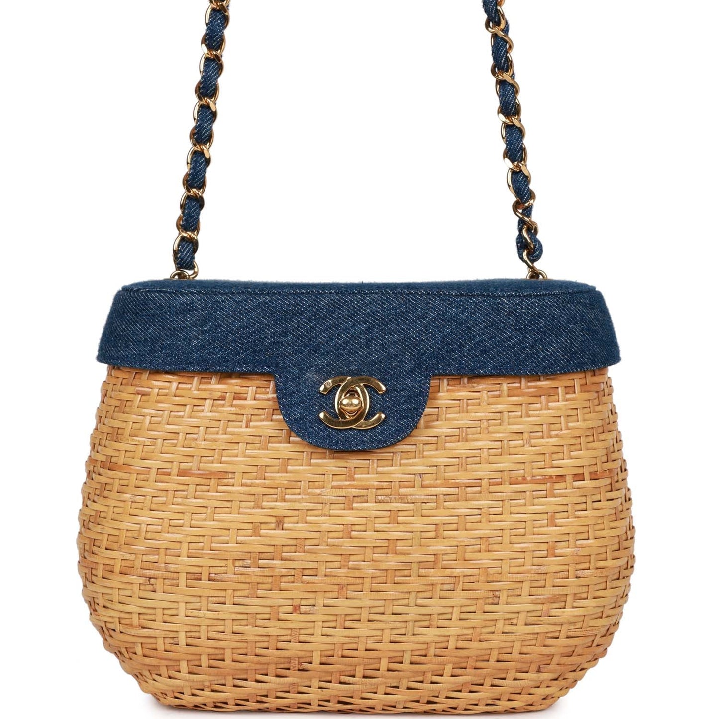 Chanel Luxury Leather Gold Handbag Leather