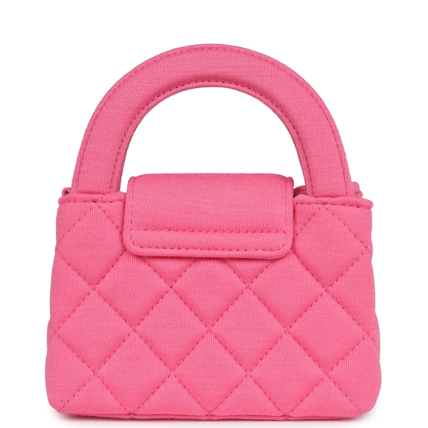 Chanel Nano Kelly Shopper Pink Jersey Brushed Gold Hardware