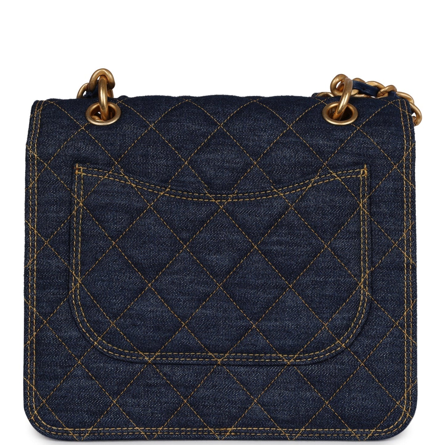 Chanel Square Flap Blue Shoulder Bag - Rovelle Bags
