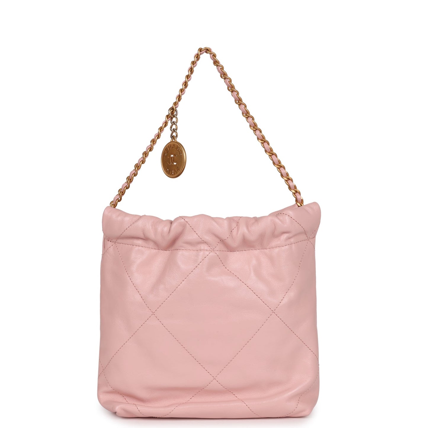Chanel Mini 22 Bag Pink Calfskin Gold Hardware