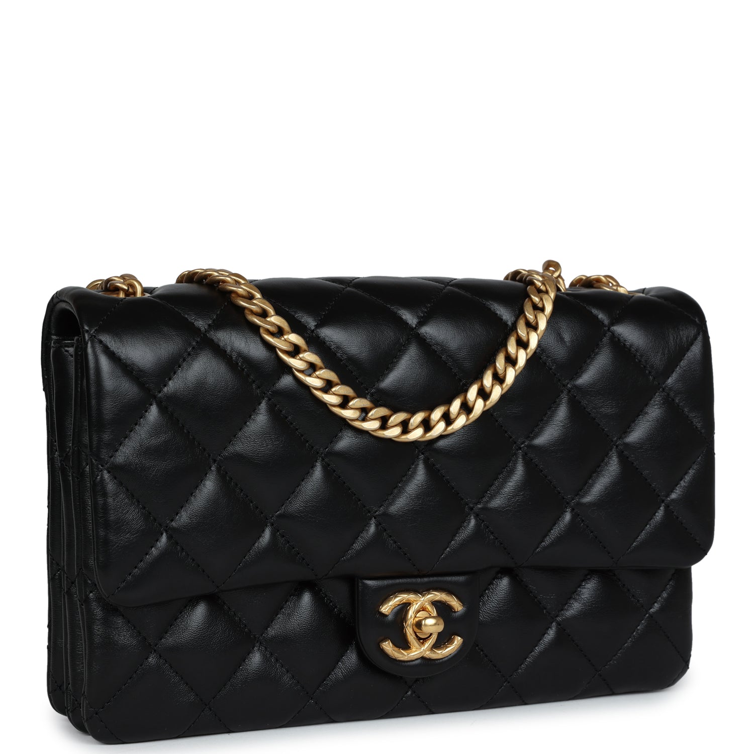 Chanel Crush Flap Black Flap Bag - Rovelle Bags