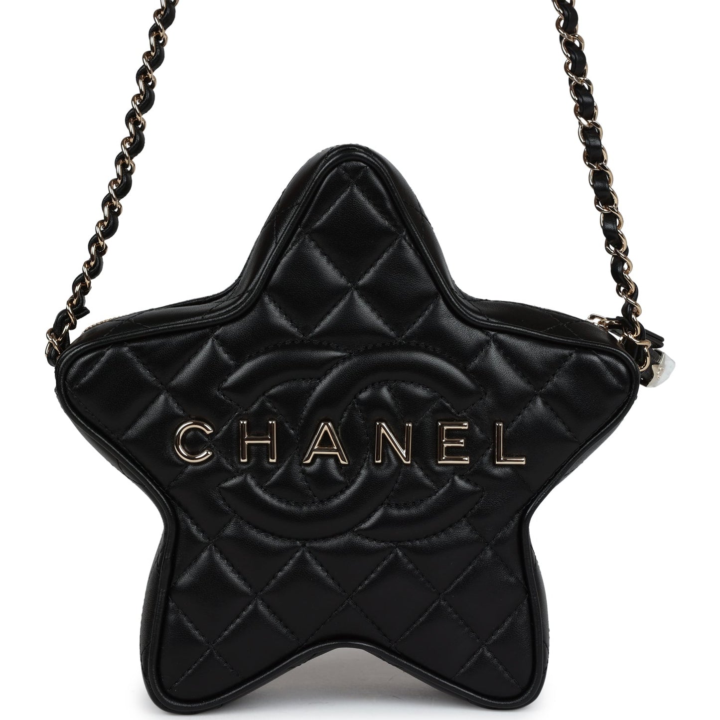 Chanel Star Black Lambskin Handbag - Rovelle Bags