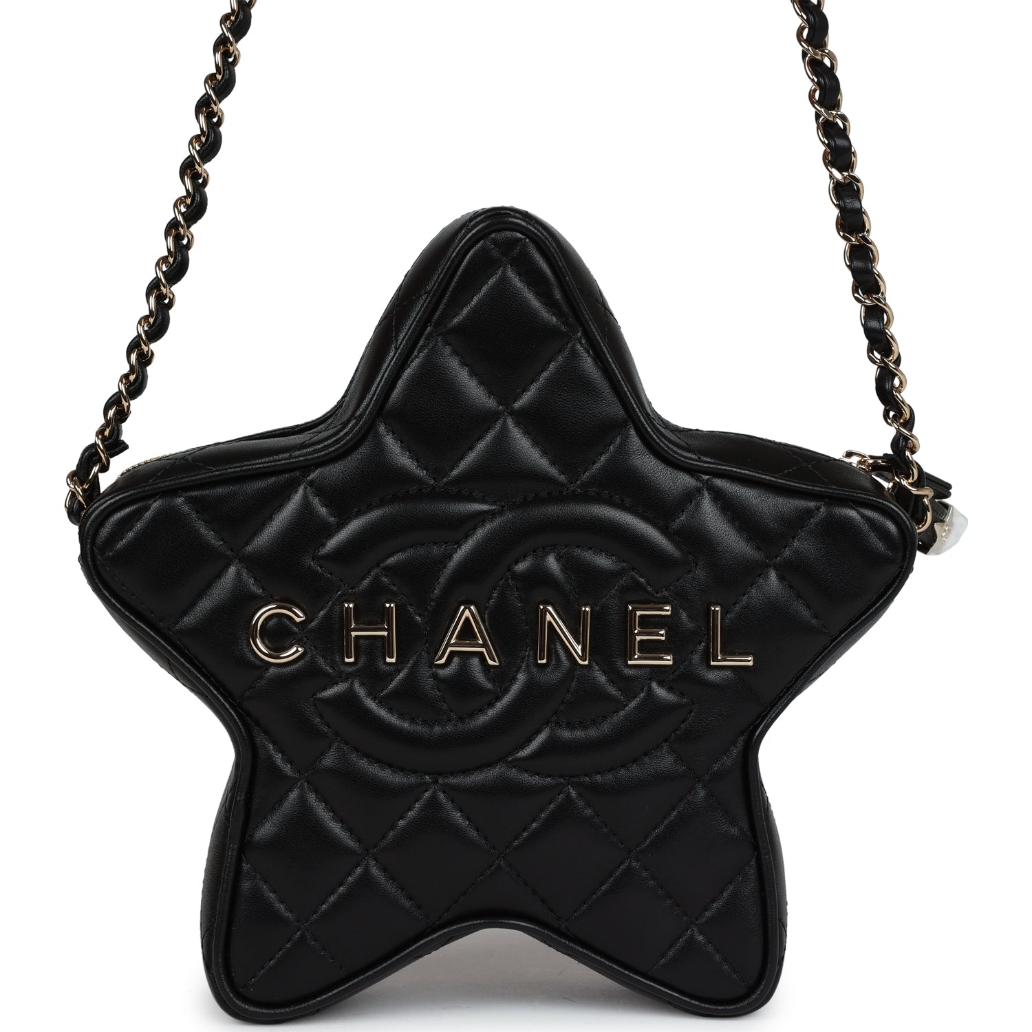 Chanel Star Black Lambskin Handbag - Rovelle Bags