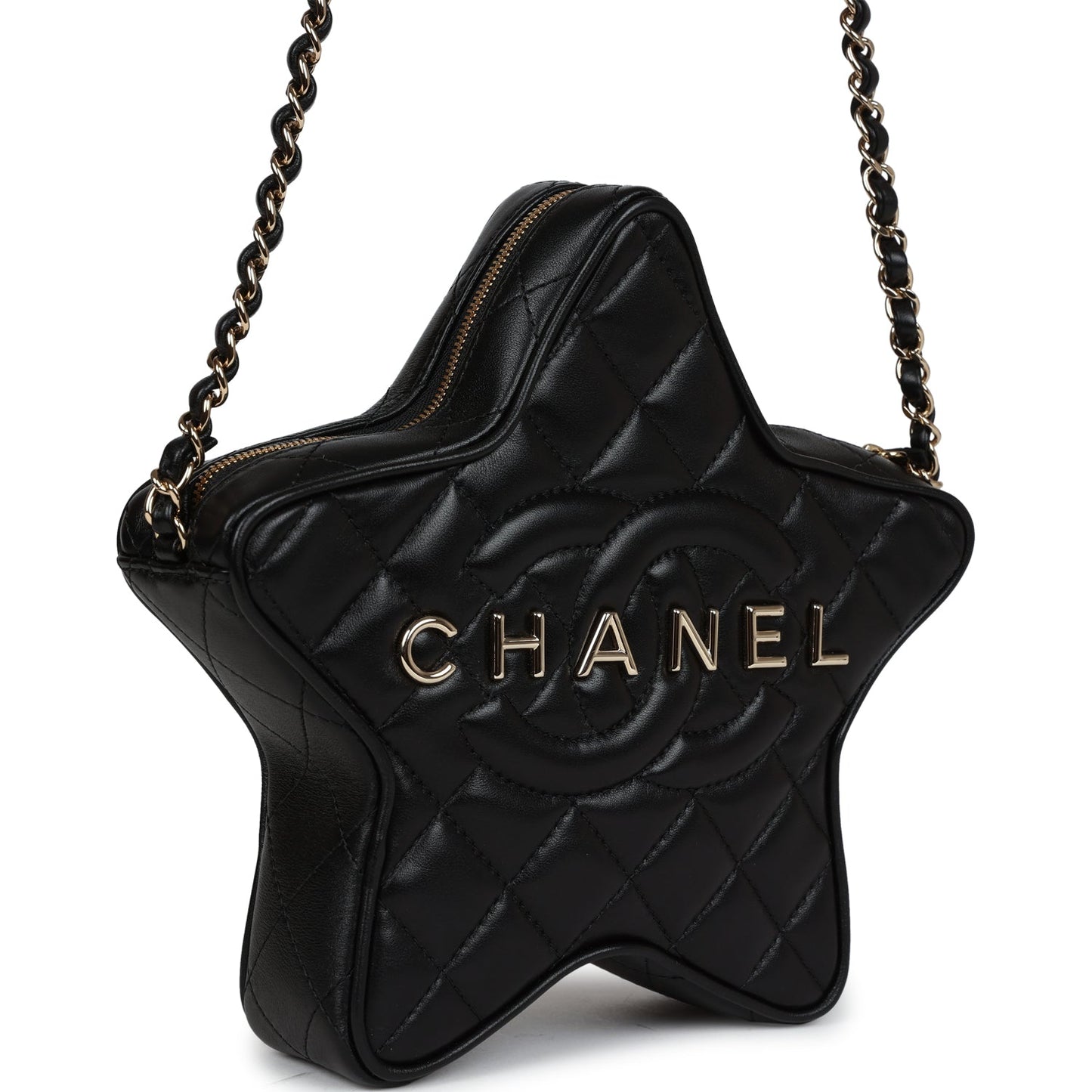 Chanel Star Black Lambskin Handbag - Rovelle Bags