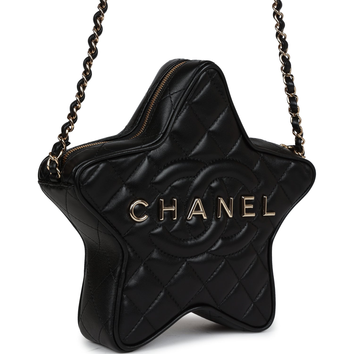 Chanel Star Black Lambskin Handbag - Rovelle Bags
