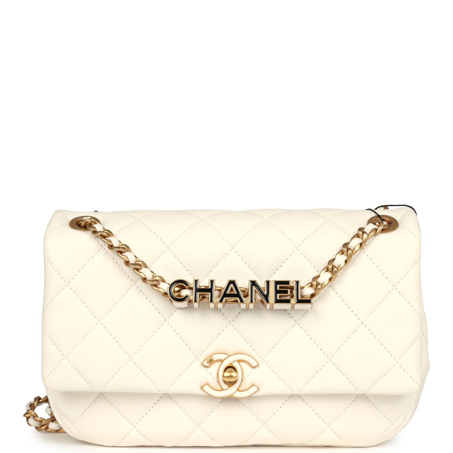Chanel CC Flap White Flap Bag - Rovelle Bags