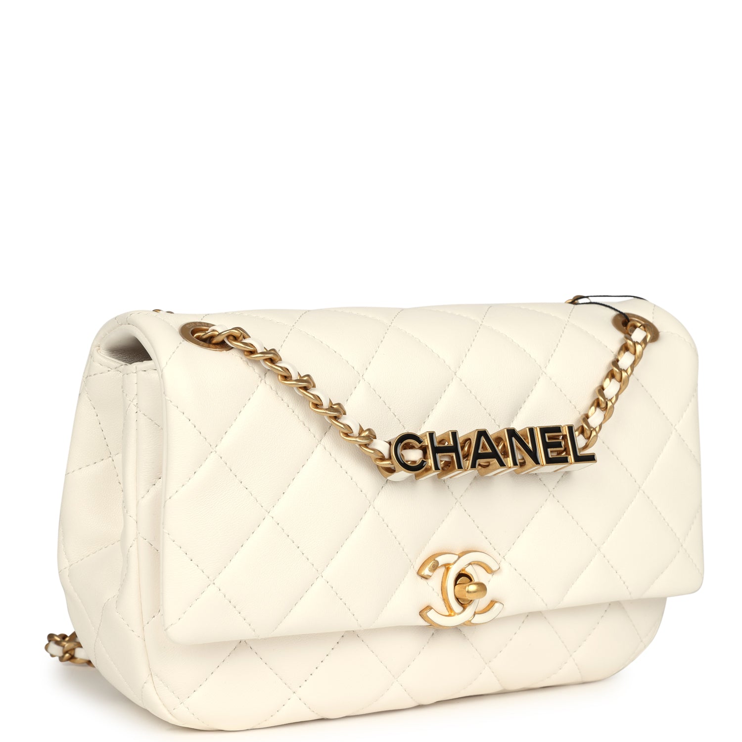 Chanel CC Flap White Flap Bag - Rovelle Bags