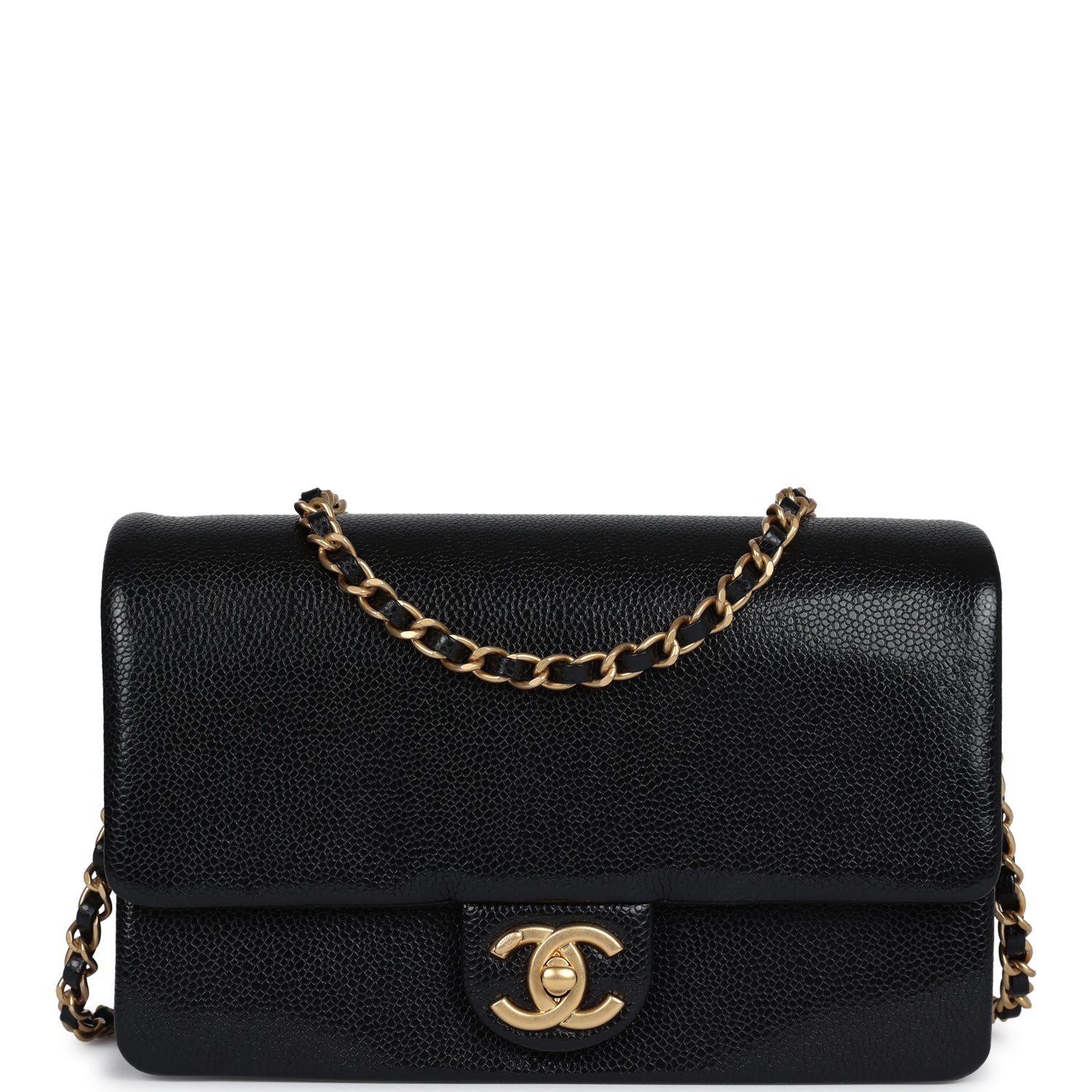 Chanel Flap Black Shiny Flap Bag - Rovelle Bags