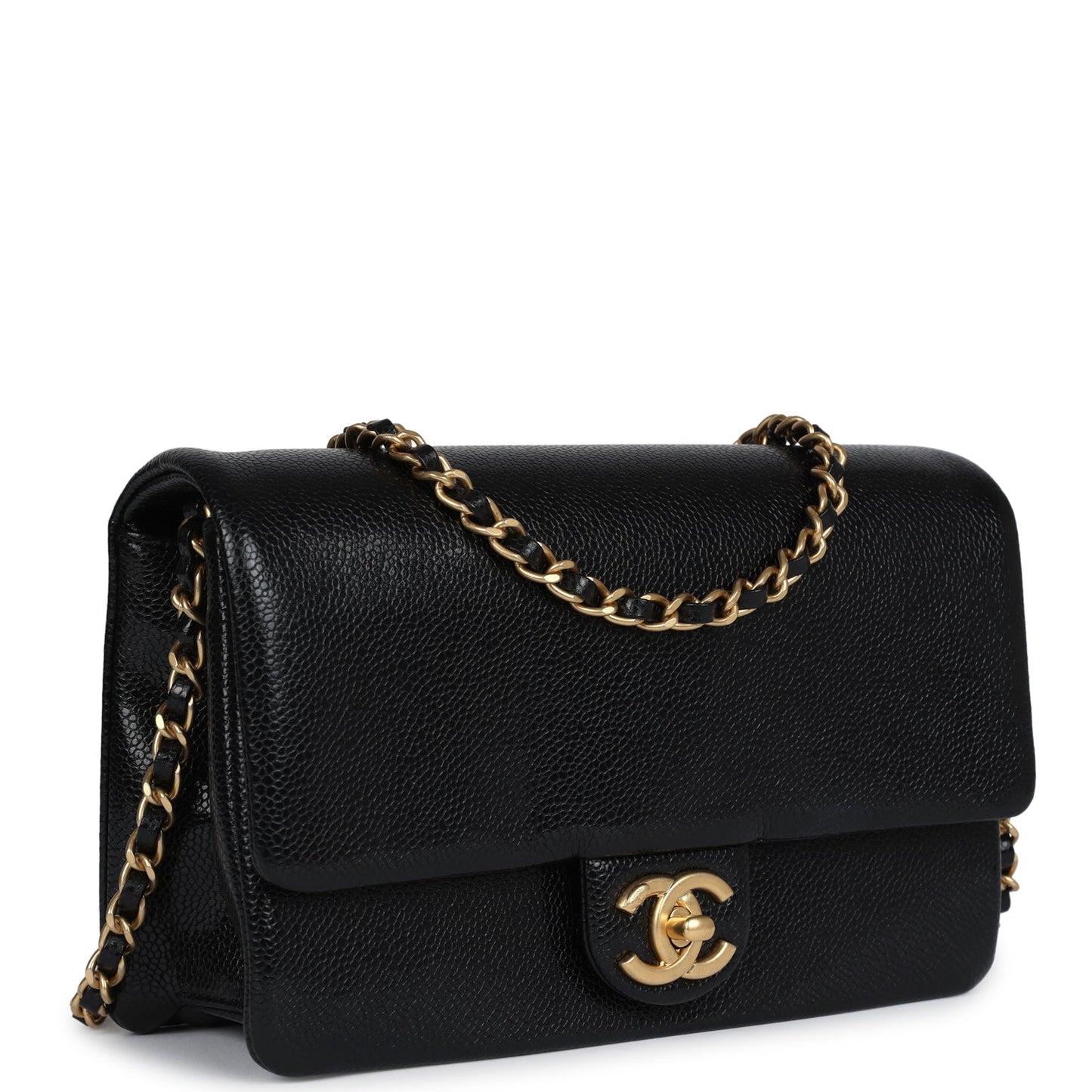 Chanel Flap Black Shiny Flap Bag - Rovelle Bags