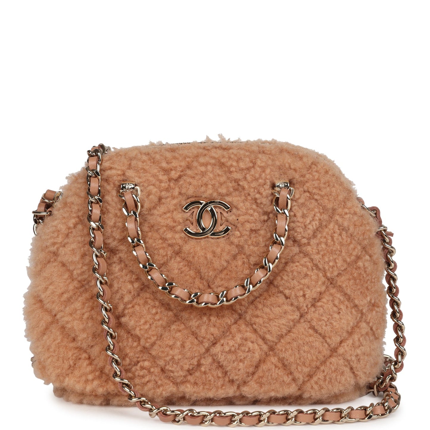 Chanel Light Brown Shearling Crossbody Bag - Rovelle Bags