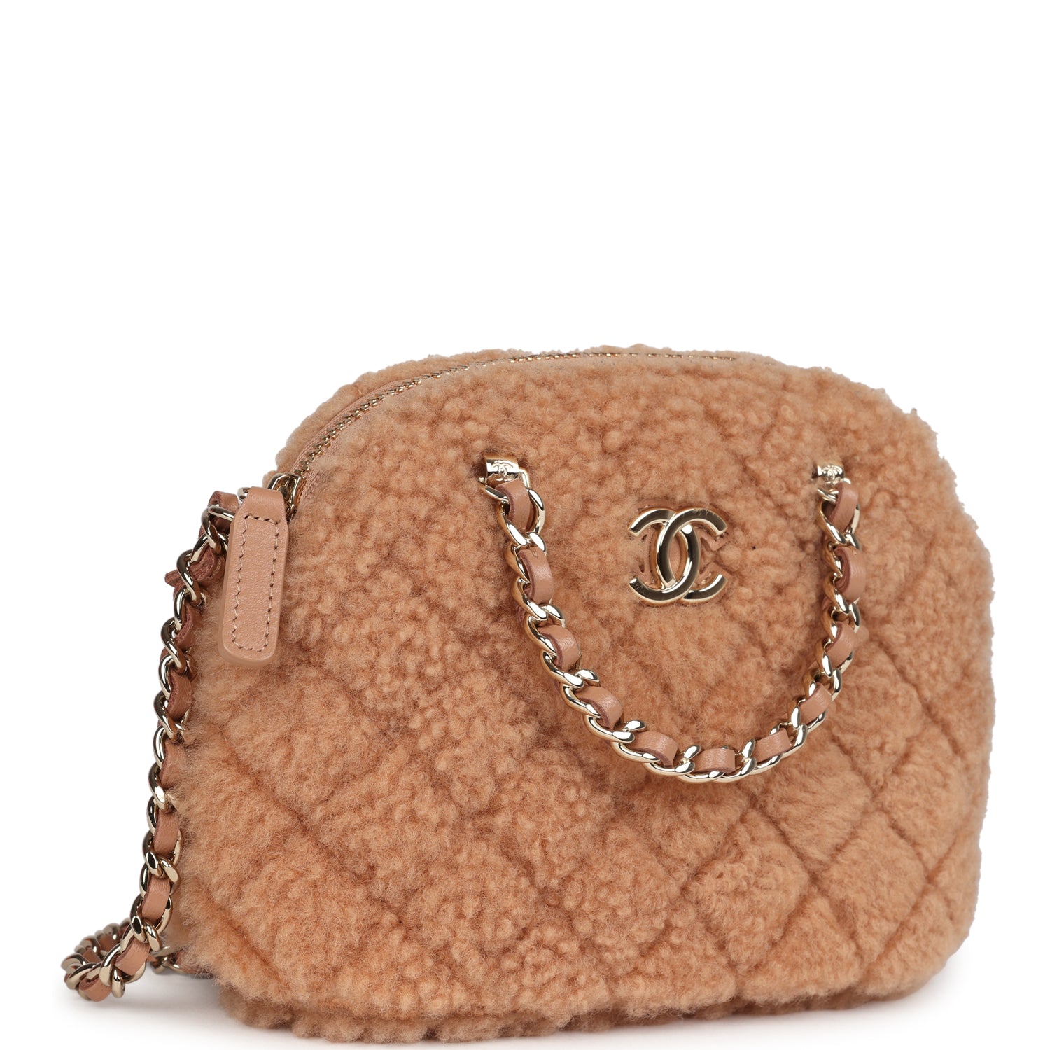 Chanel Light Brown Shearling Crossbody Bag - Rovelle Bags