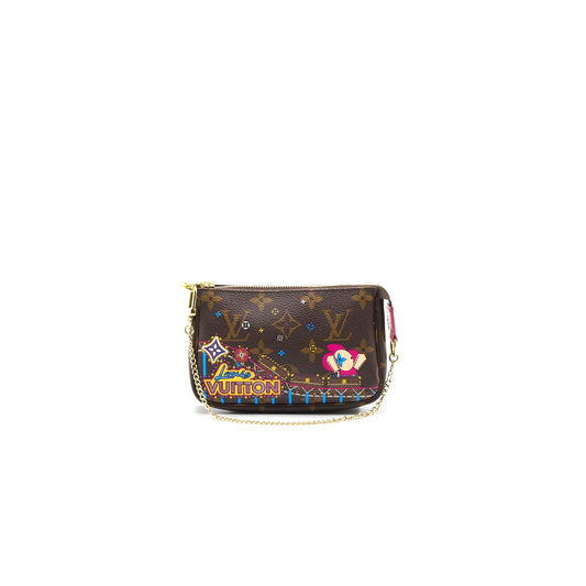 Louis Vuitton 2020 Christmas Mini Pochette Accessories Monogram Canvas