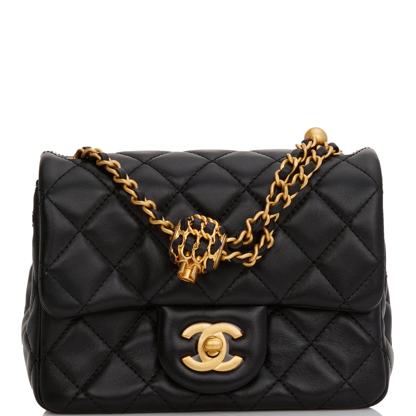 Chanel Lambskin Black Shoulder Bag Style 10