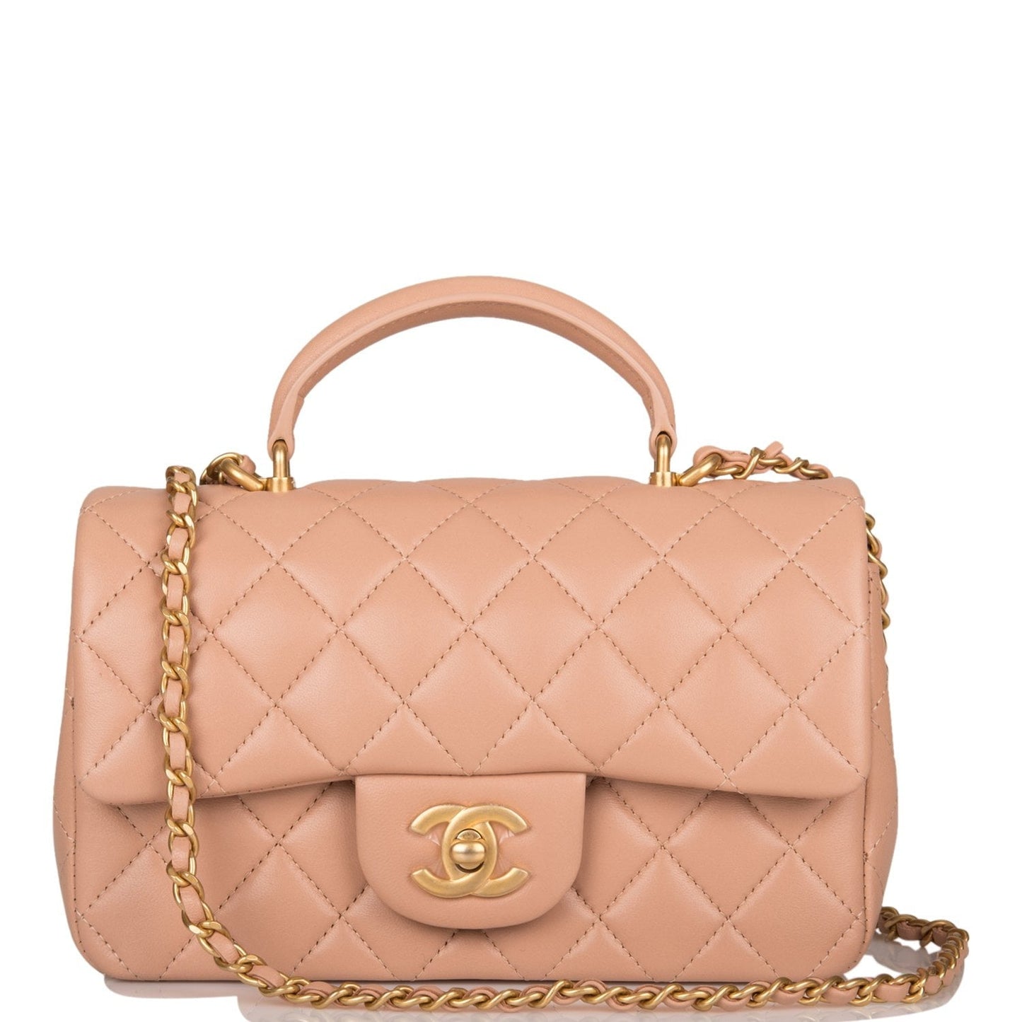Chanel Lambskin Gold Shoulder Bag Style 17