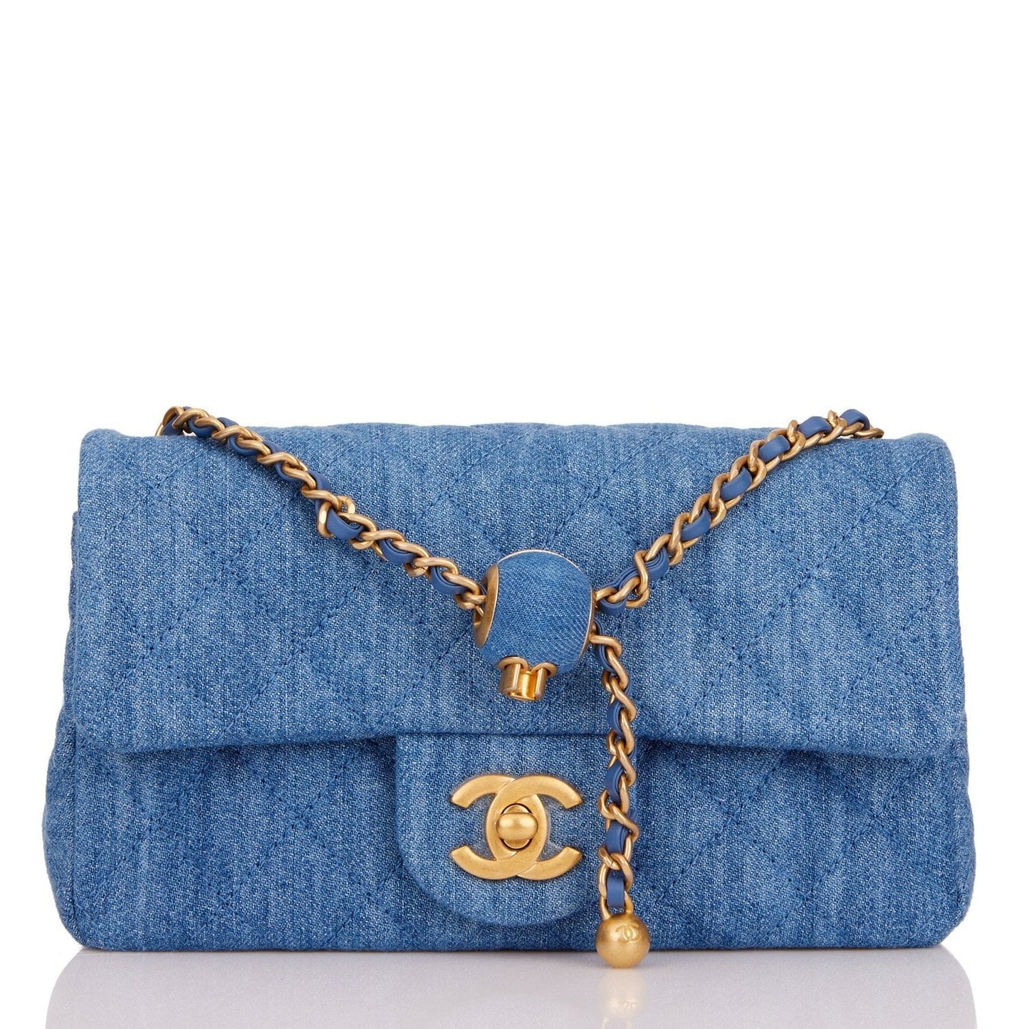 Chanel Luxury Leather Gold Shoulder Bag Gold