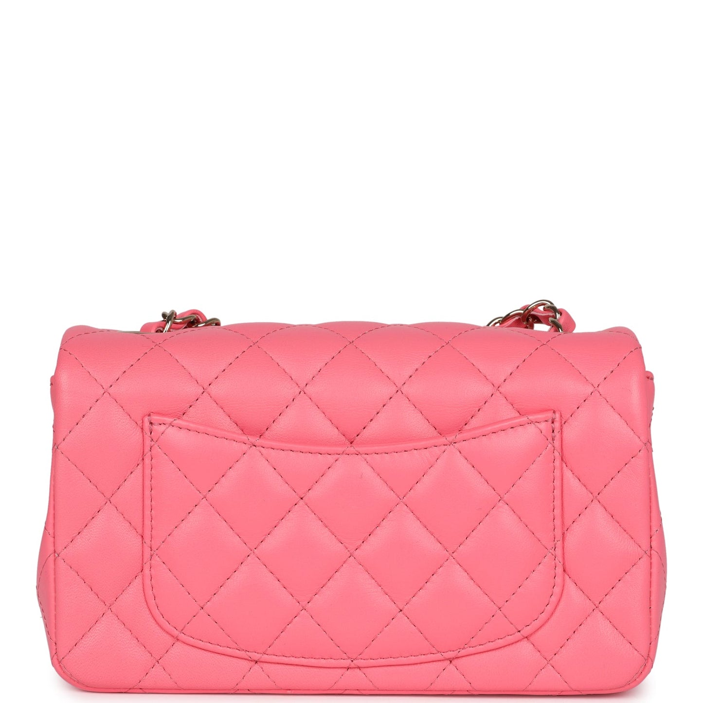 Chanel Mini Rectangular Flap Bag Pink Lambskin Light Gold Hardware