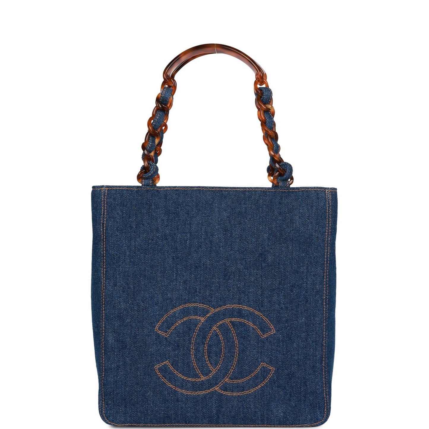 Chanel Luxury Leather Blue Tote Bag