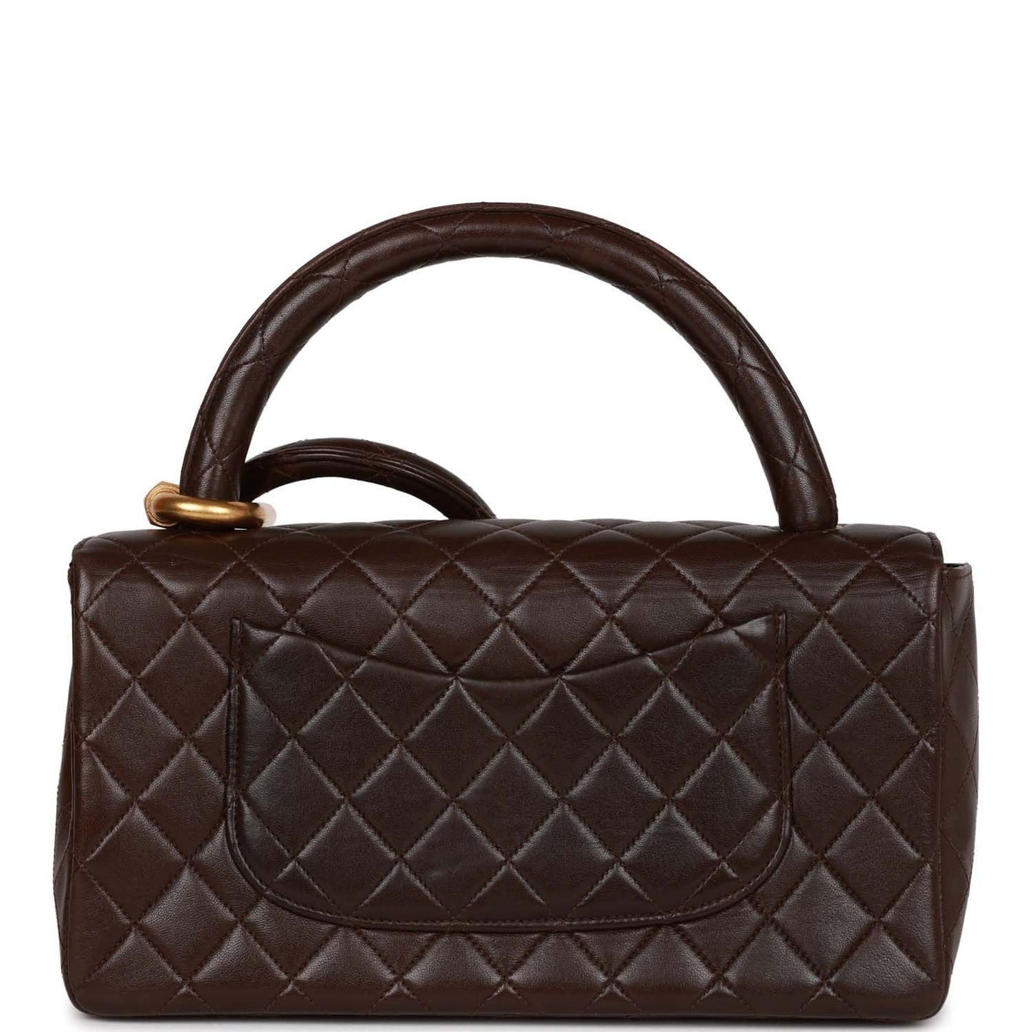 Chanel Kelly Parent and Child Flap Bag Set Brown Lambskin Gold Hardware