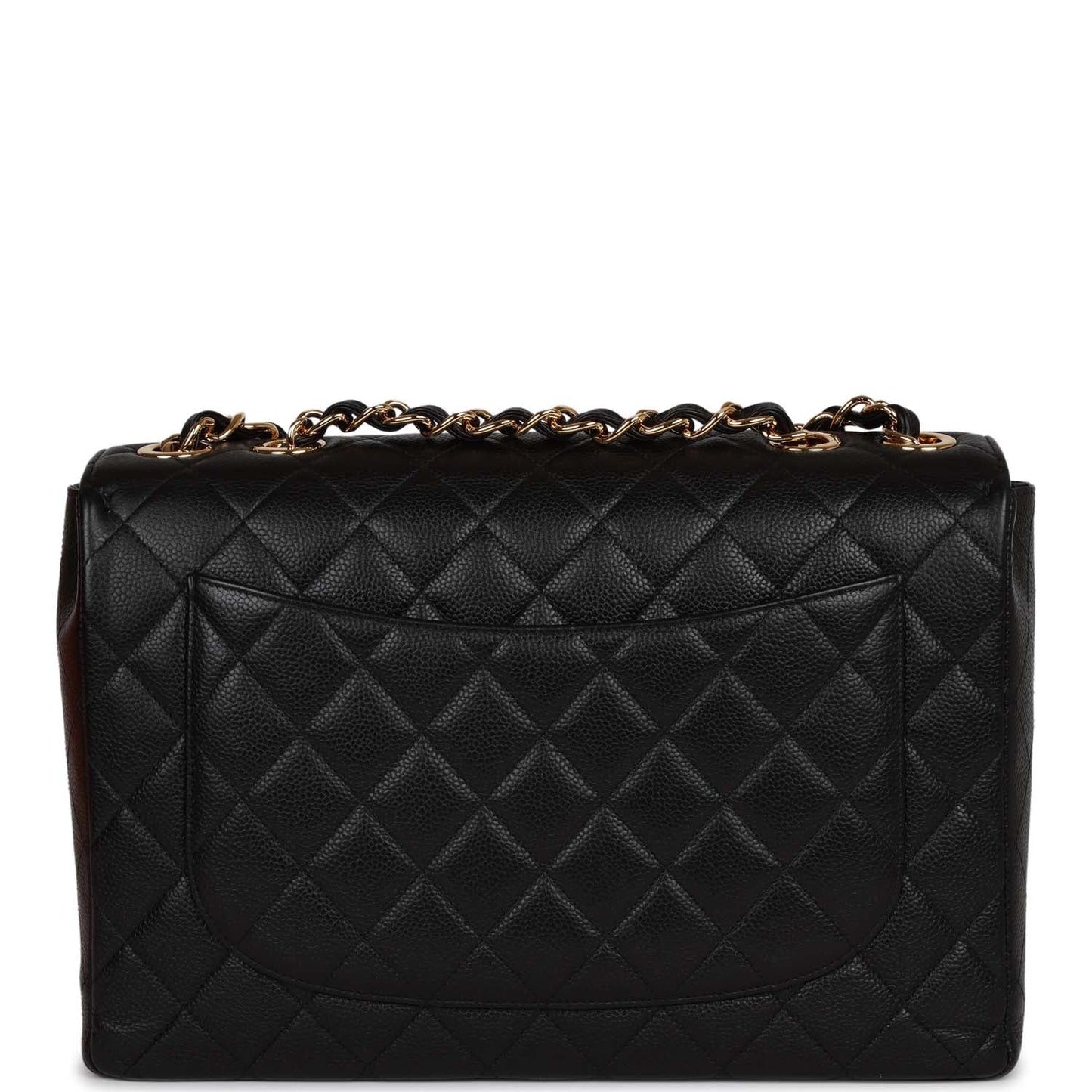 Chanel Jumbo Classic Single Flap Bag Black Caviar Gold Hardware
