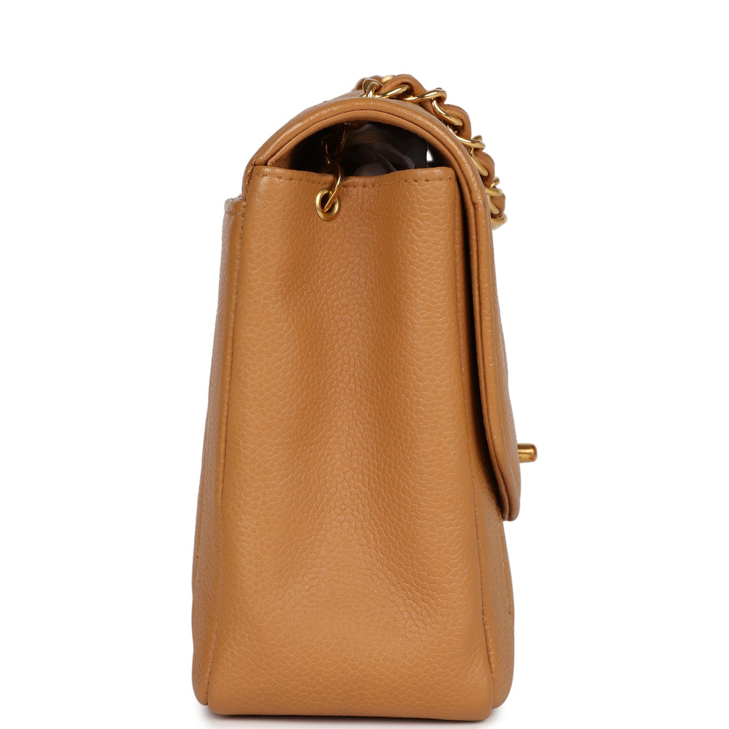 Chanel Medium Diana Flap Bag Dark Beige Caviar Gold Hardware