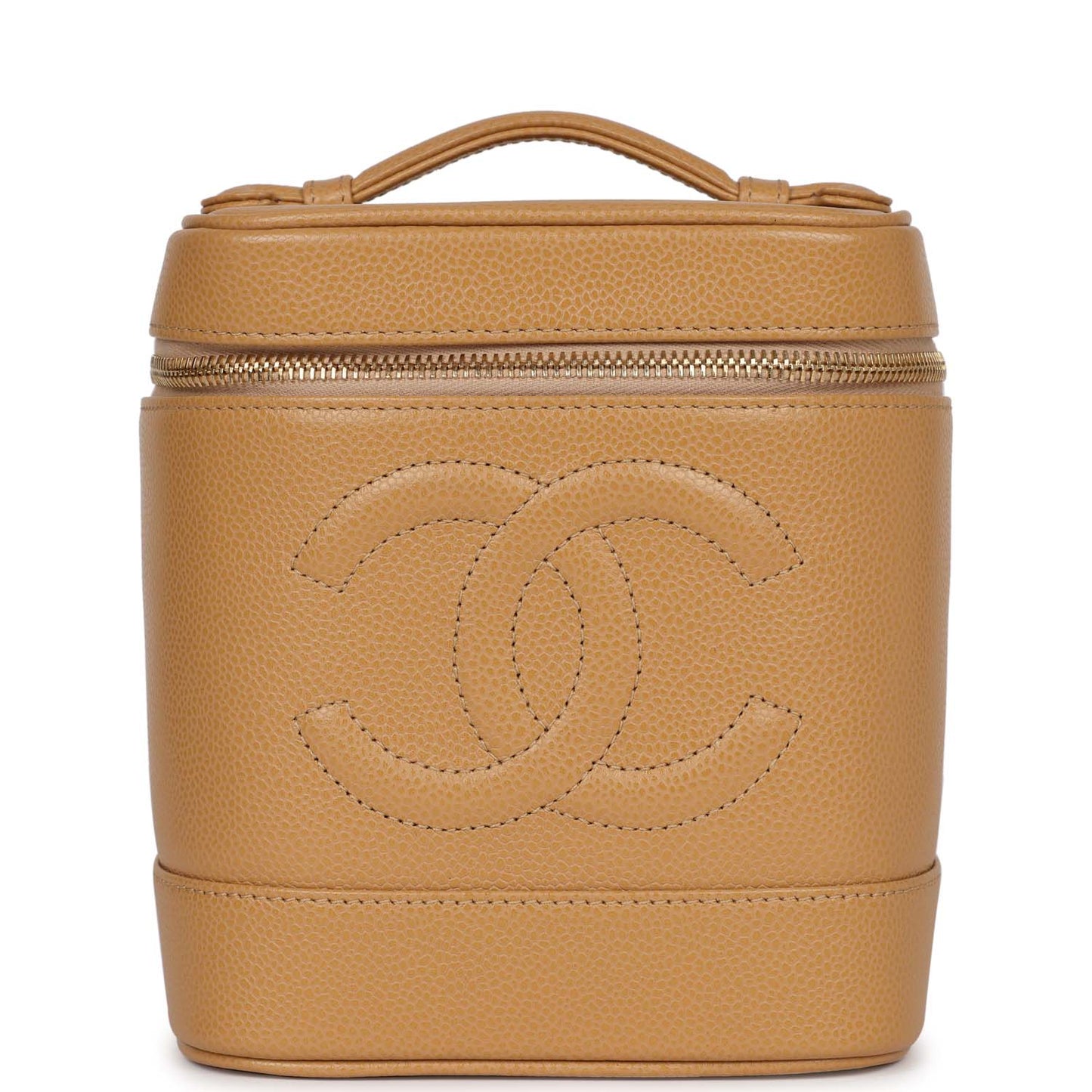 Chanel Vanity Dark Beige Caviar Gold Hardware