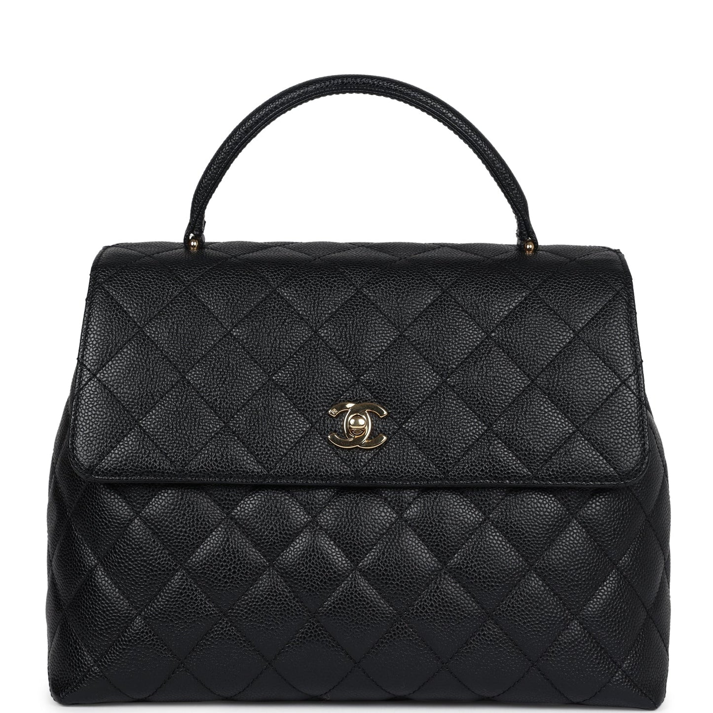 Chanel Kelly Flap Bag Black Caviar Gold Hardware
