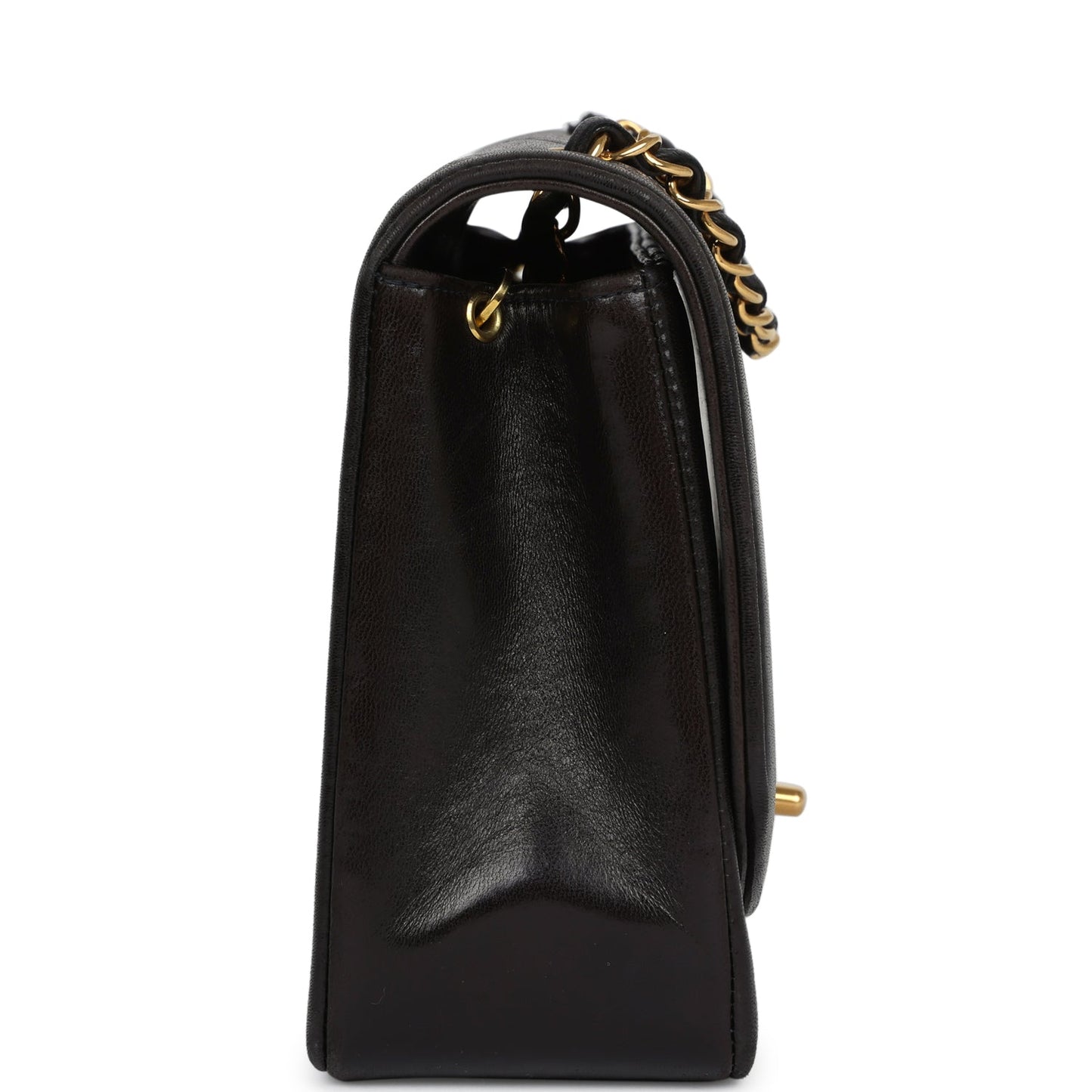 Chanel Medium Diana Flap Bag Black Lambskin Gold Hardware