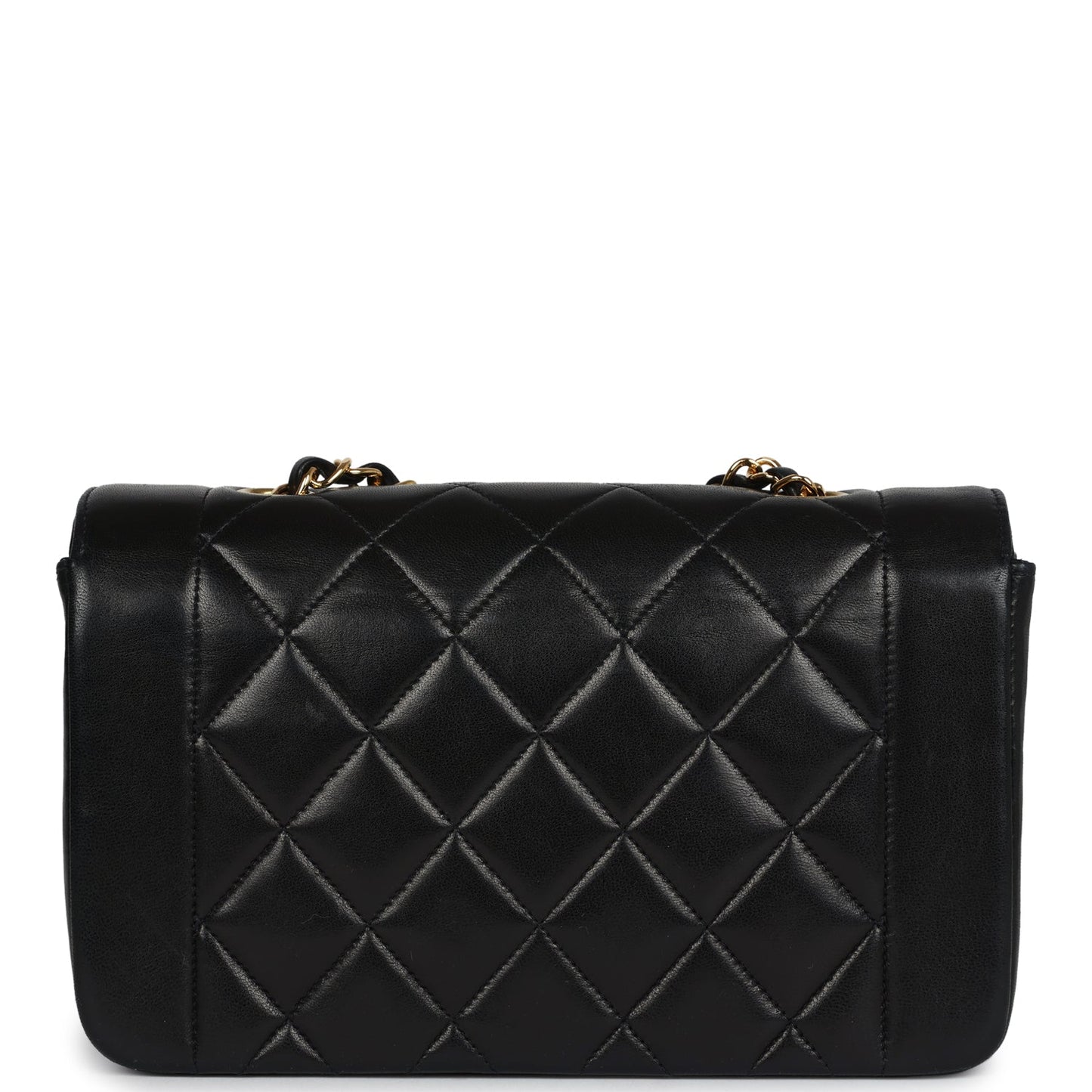 Chanel Small Diana Flap Bag Black Lambskin Gold Hardware