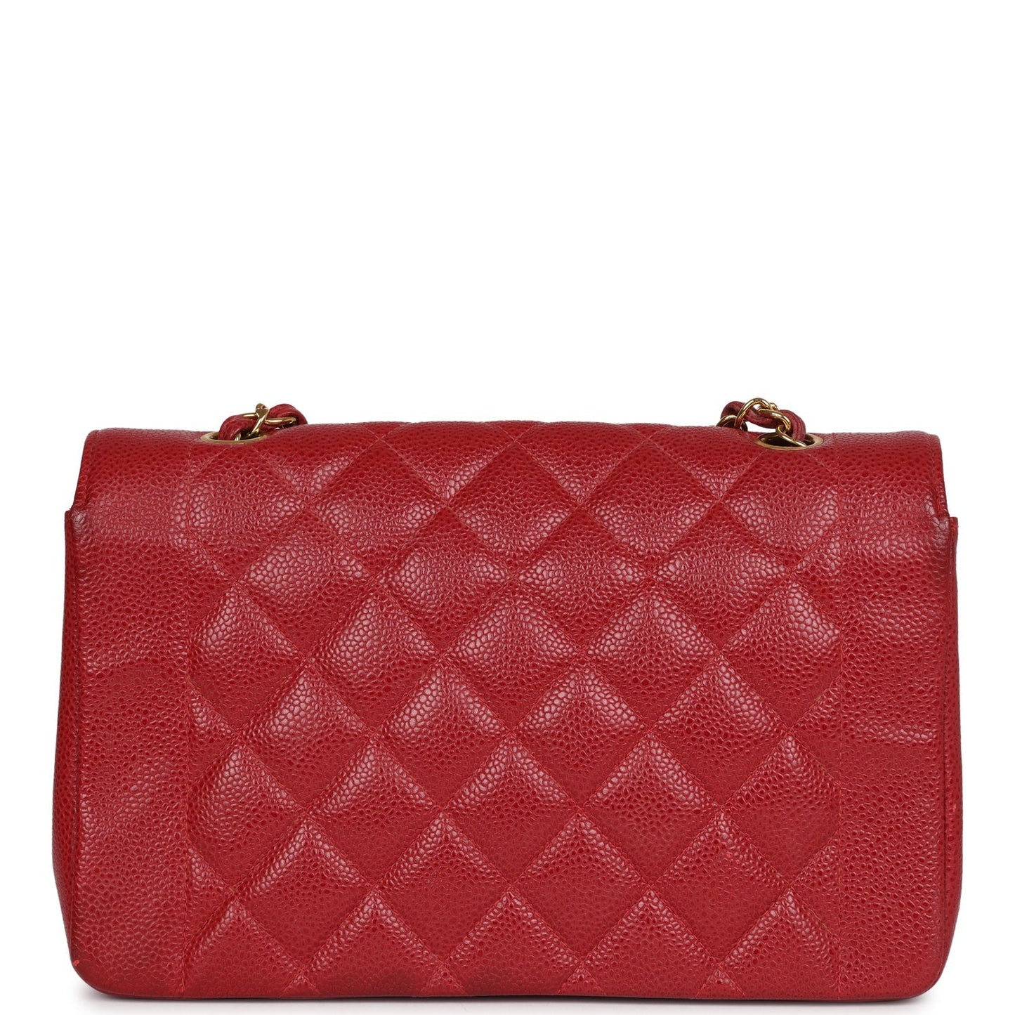 Chanel Medium Diana Flap Bag Red Caviar Gold Hardware